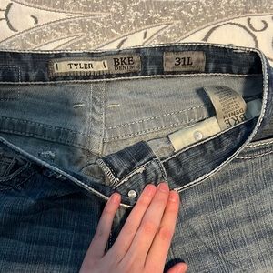 BKE. TYLER style. 31 LONG. Bootcut. Inseam 34 Button & zipper intact